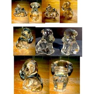 Pair of 1940’s Federal Glass Dog Candy Containers